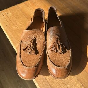 Kork-Ease Tinga K69106 Loafer Women's US 8 Brown Leather Tassel Slip-On Shoes